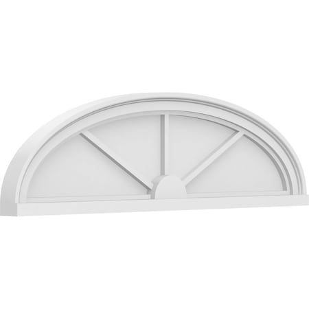 Ekena Millwork Elliptical 3 Spoke Architectural Grade PVC Pediment, 36"W x 10"H x 2"P PEDPS036X100ELL03